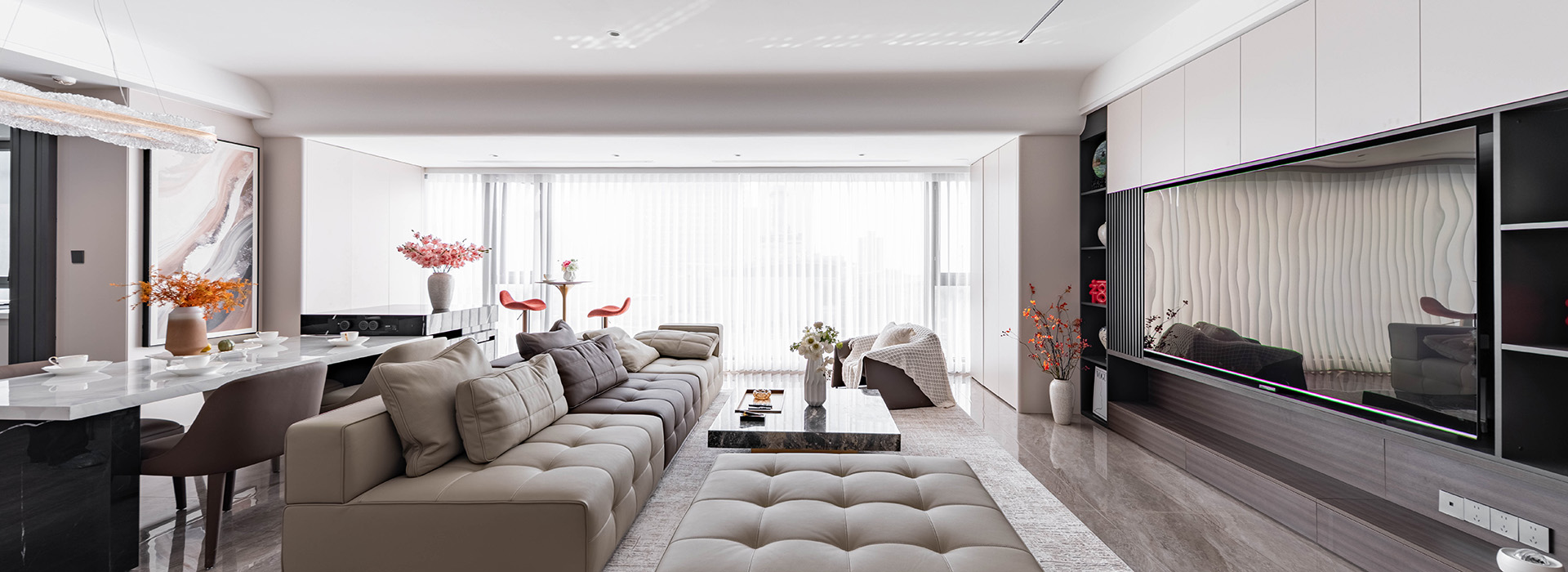 绿地海铂御观装修,大平层装修