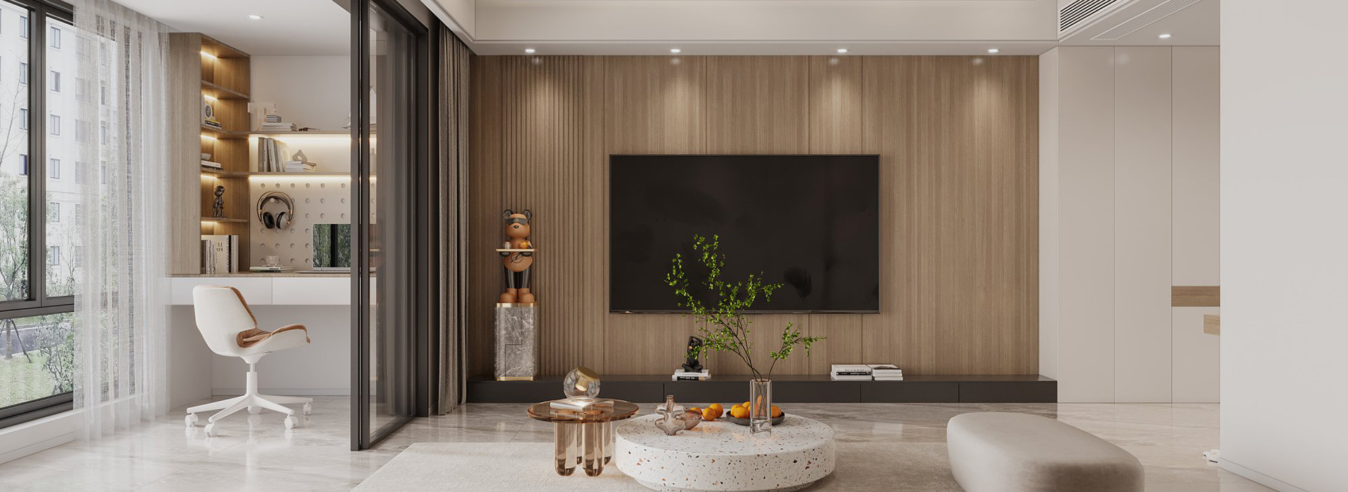 泛海国际装修,意式极简风格