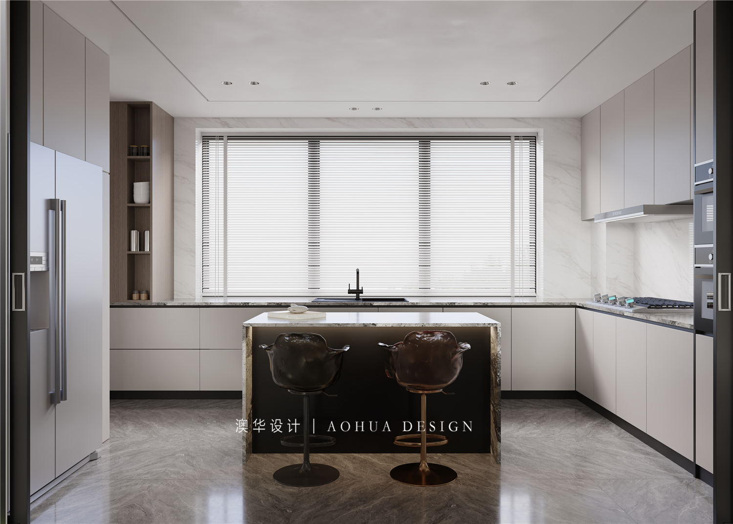 上叠别墅装修,意式现代风格