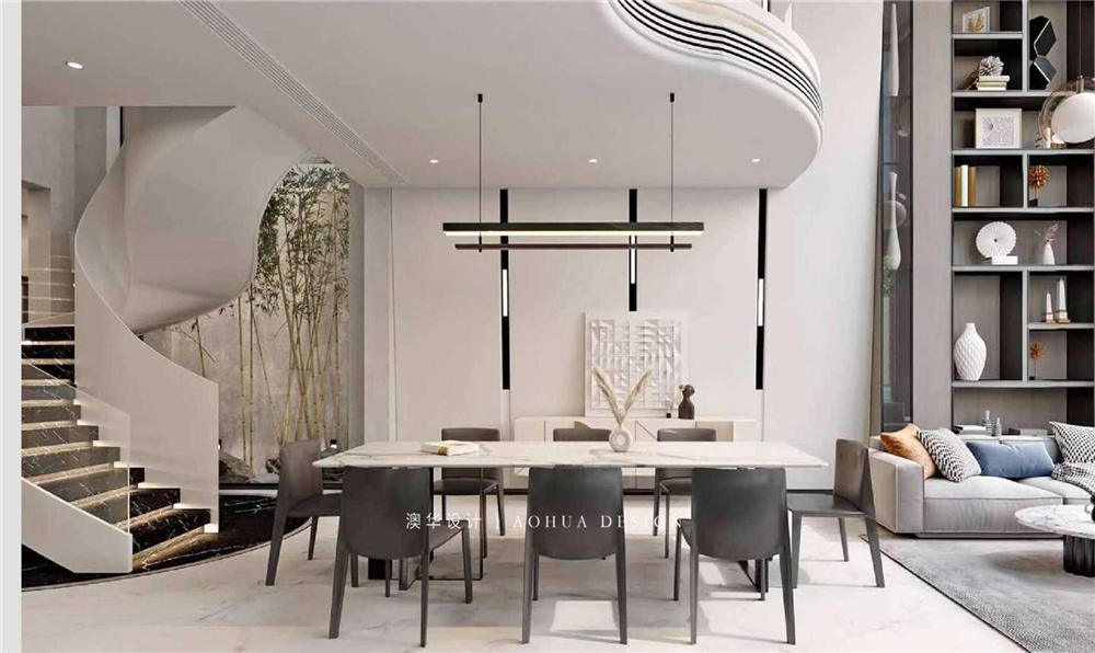 武汉别墅设计,现代轻奢风格