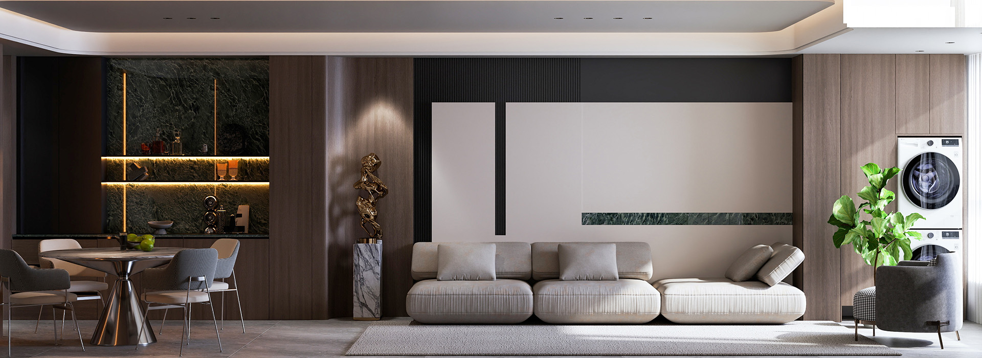 武汉润府装修,意式轻奢风格