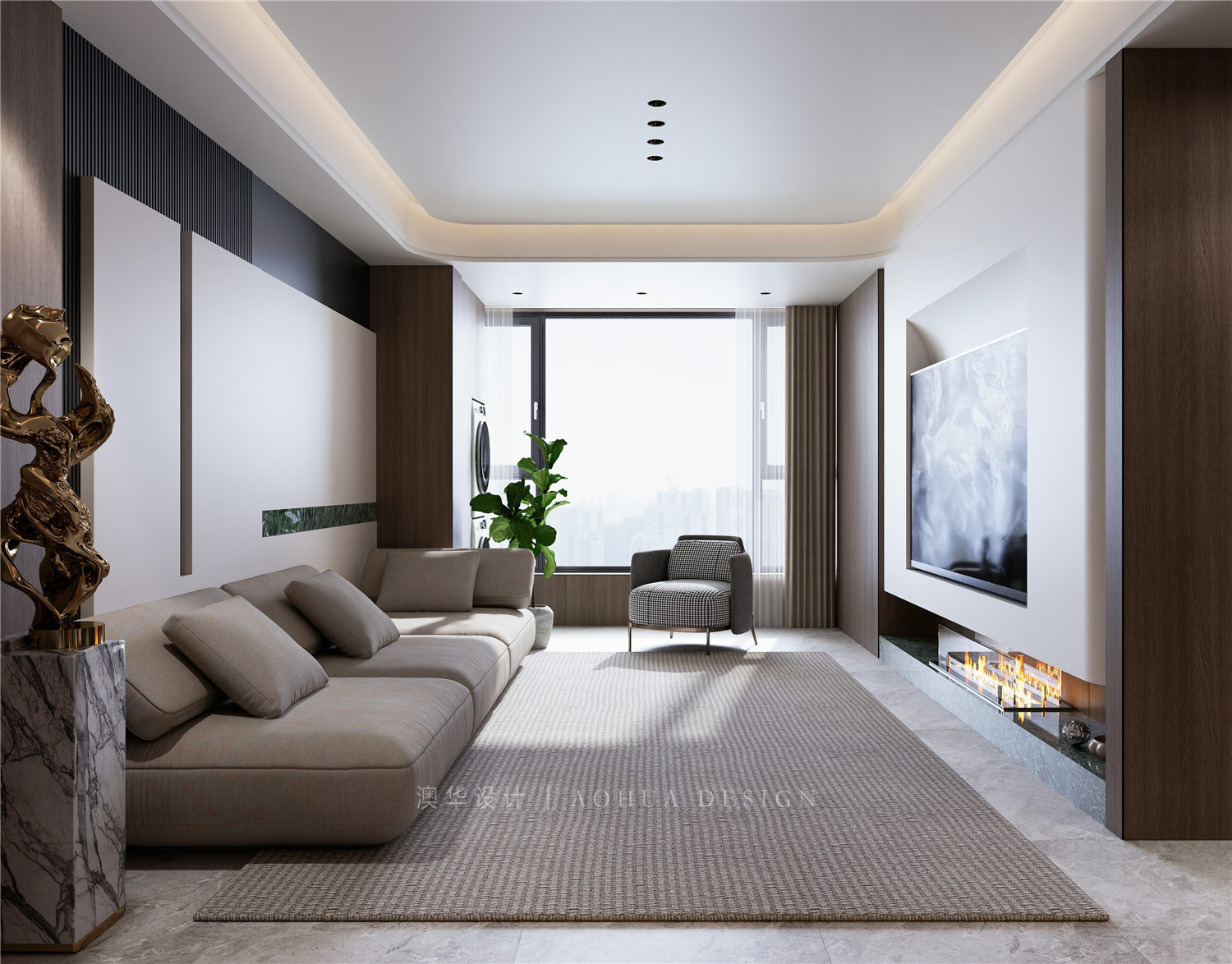 武汉润府装修,意式轻奢风格