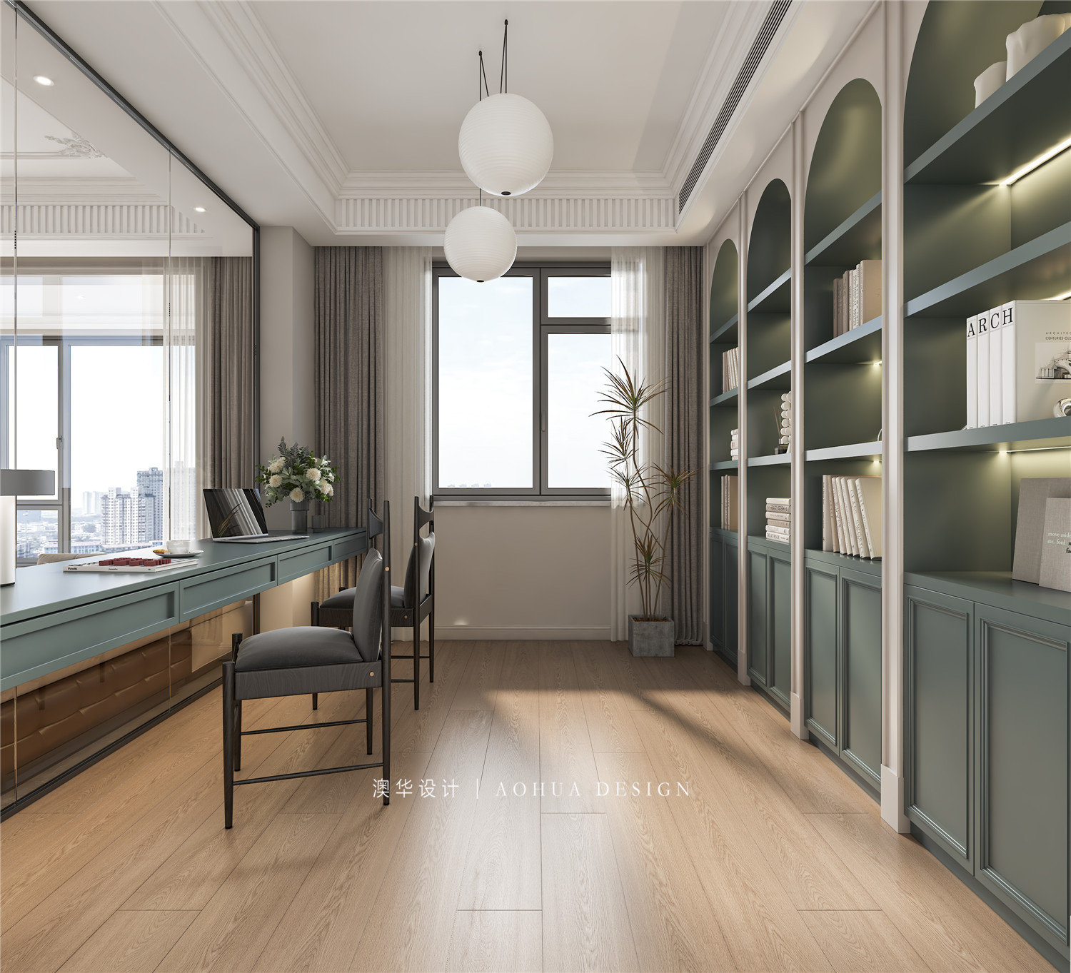 卧龙丽景湾装修,轻法式风格