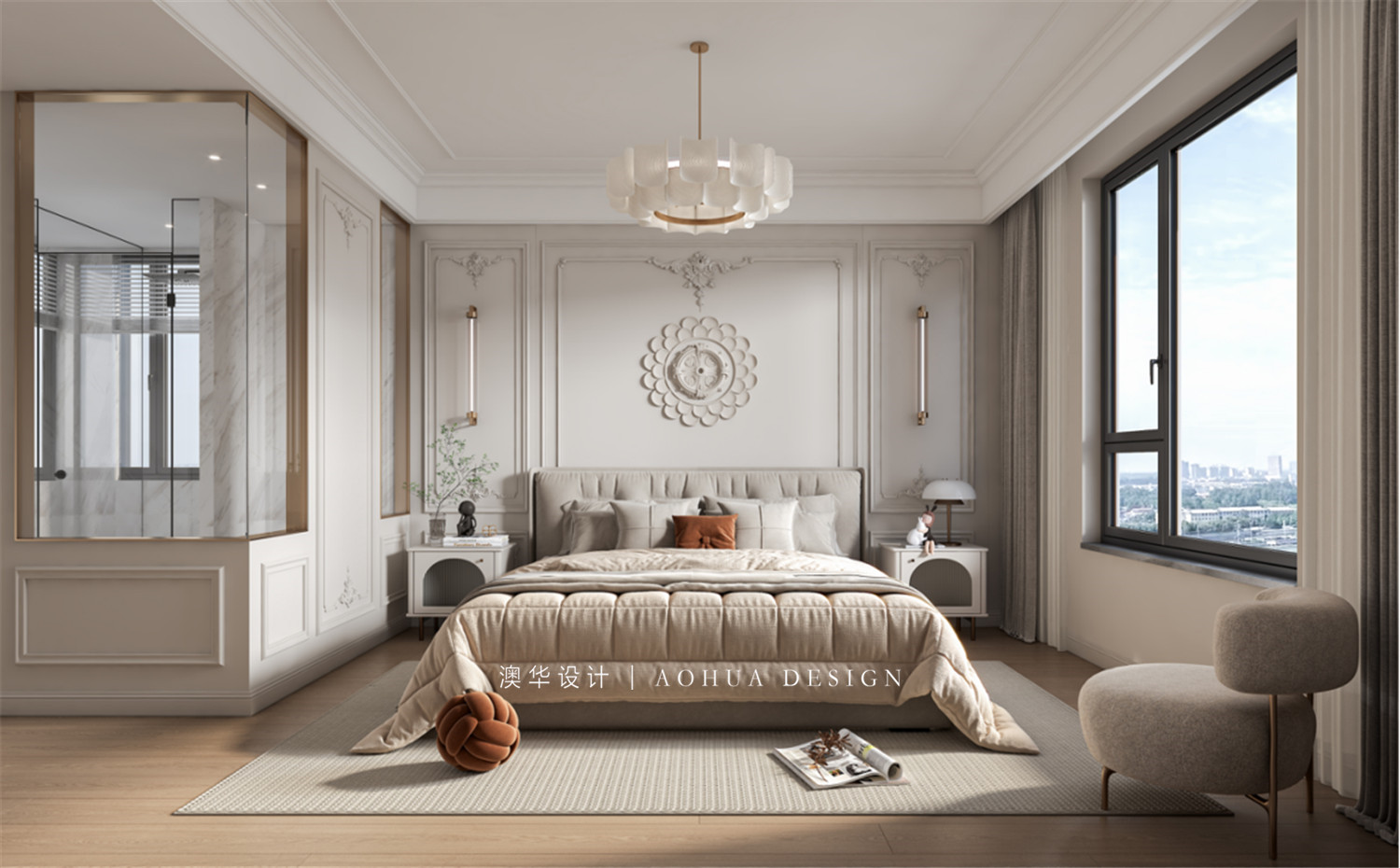 卧龙丽景湾装修,轻法式风格