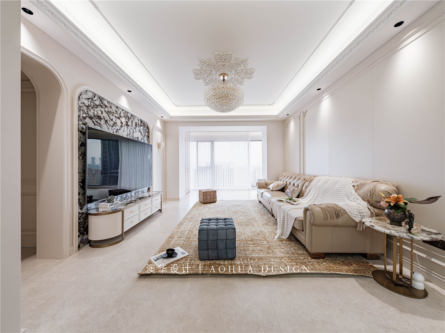 现代法式风格,大平层装修