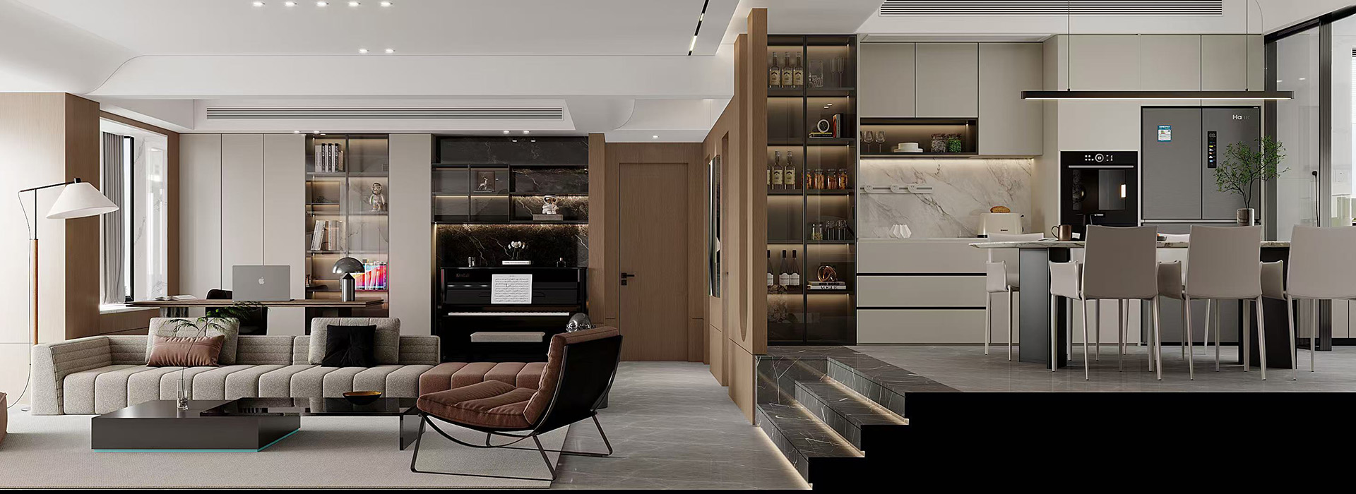 滨江苑装修,意式极简风格