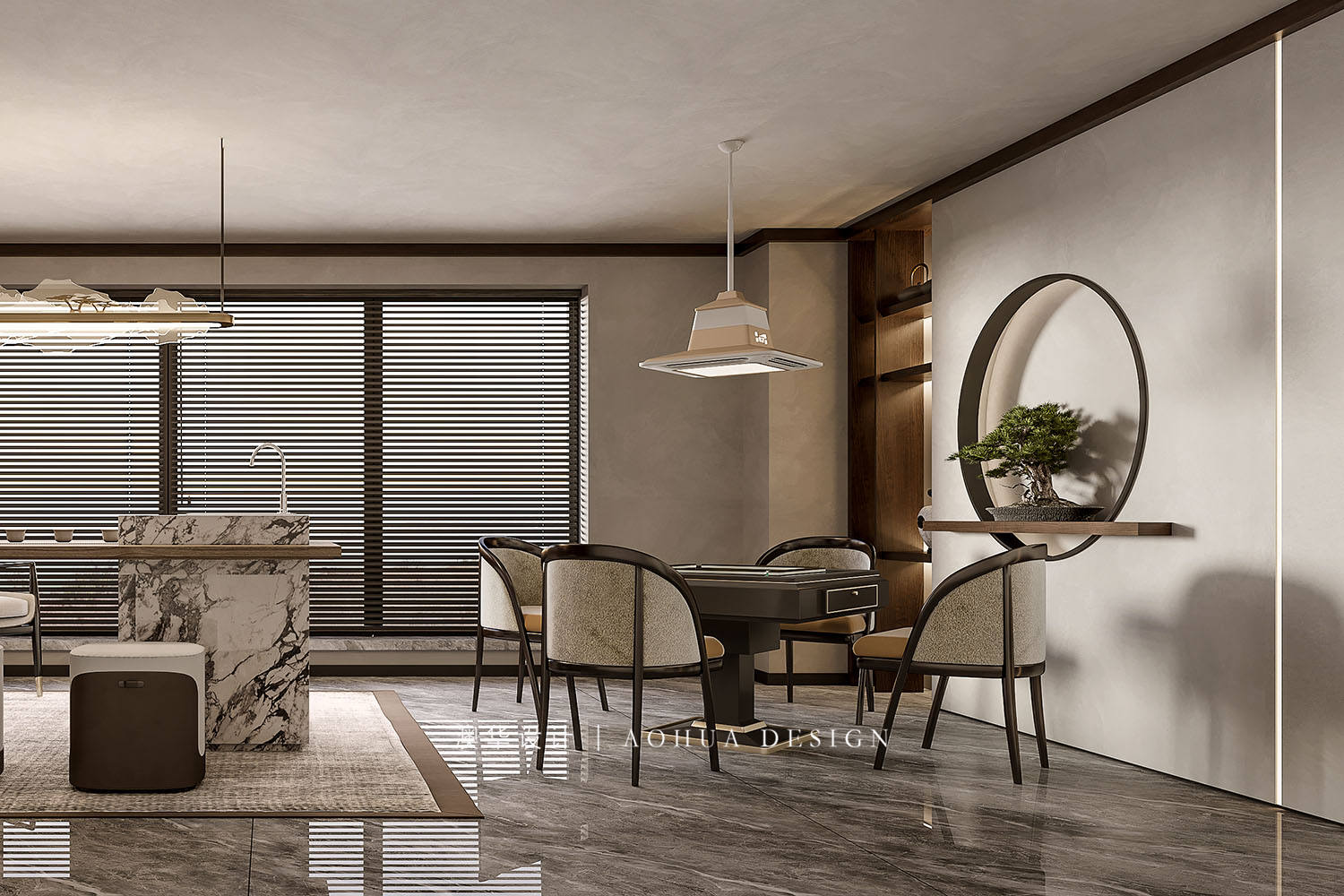 武汉别墅装修,新中式风格设计