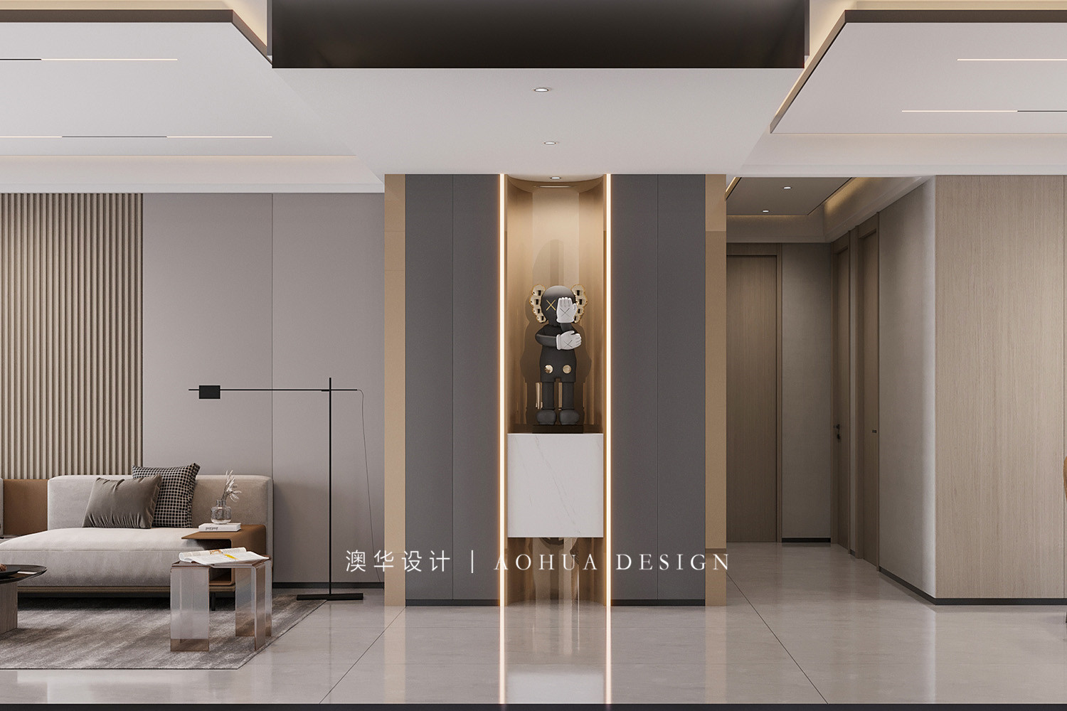 华发中央公园装修,现代意式风格