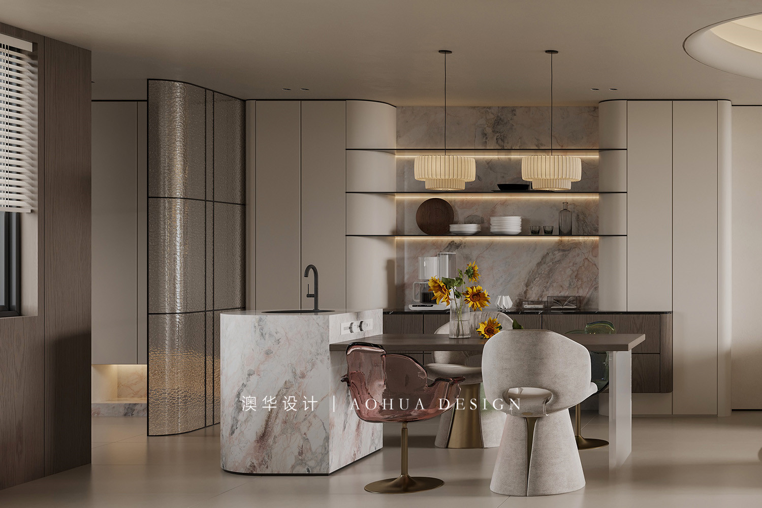 旭辉半岛装修,轻奢风格装修