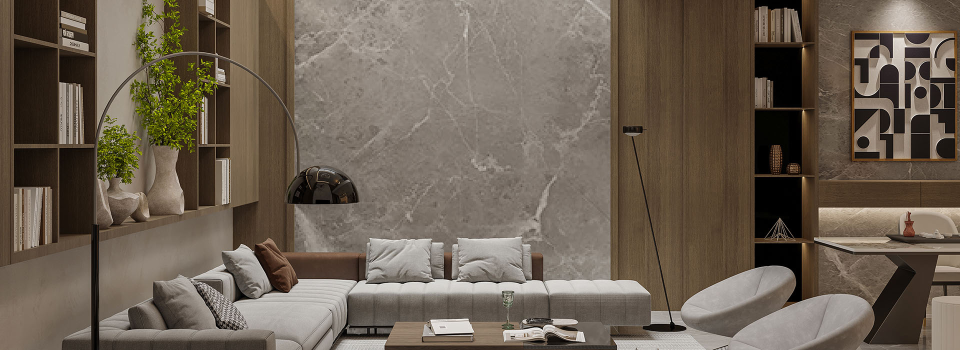 悦荟天地装修,现代轻奢风格设计