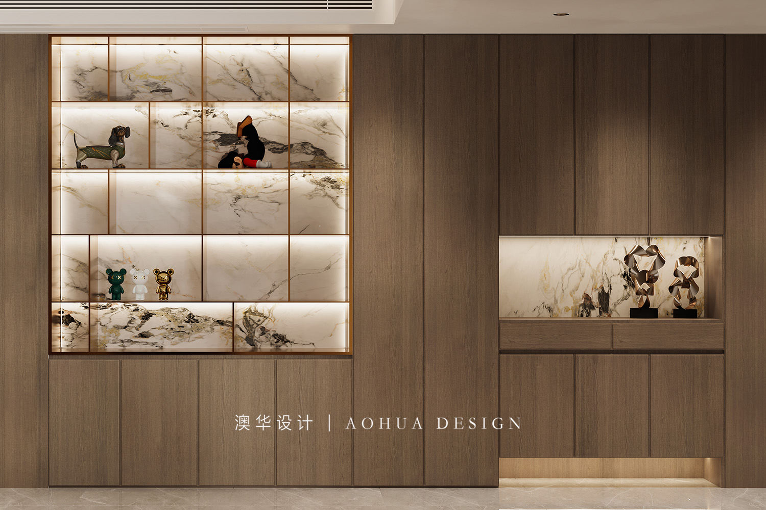 悦荟天地装修,现代轻奢风格设计