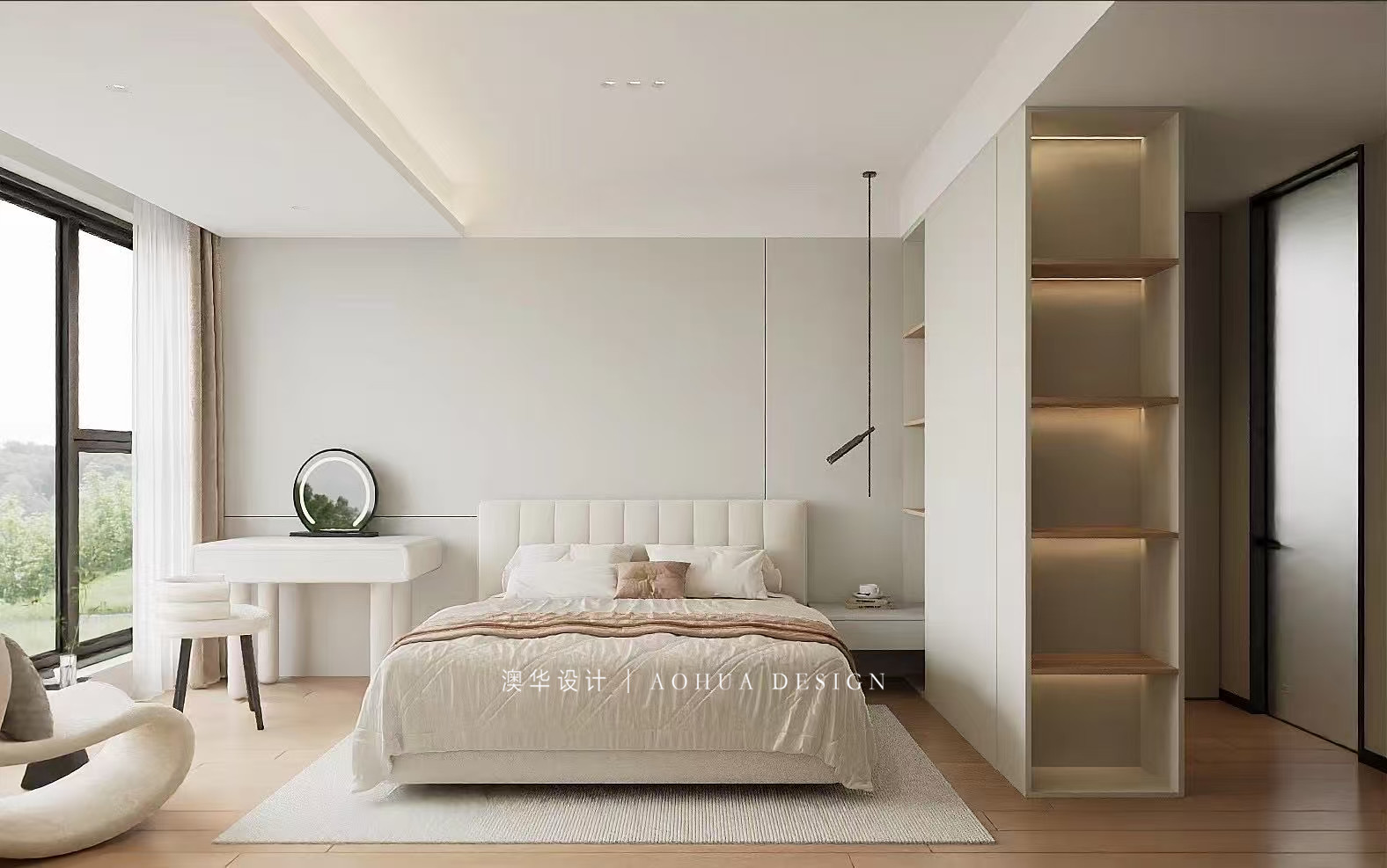中建御景星城装修,现代原木风格装修