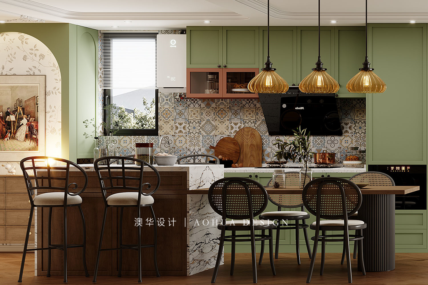 华侨城装修,法式中古风格