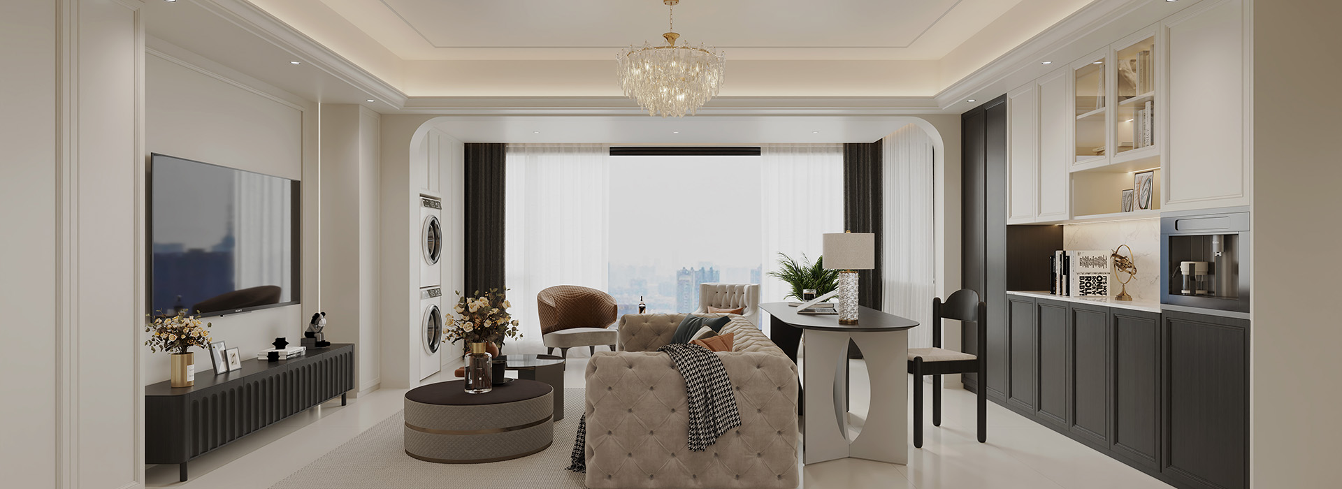 华侨城红坊装修,美式风格设计