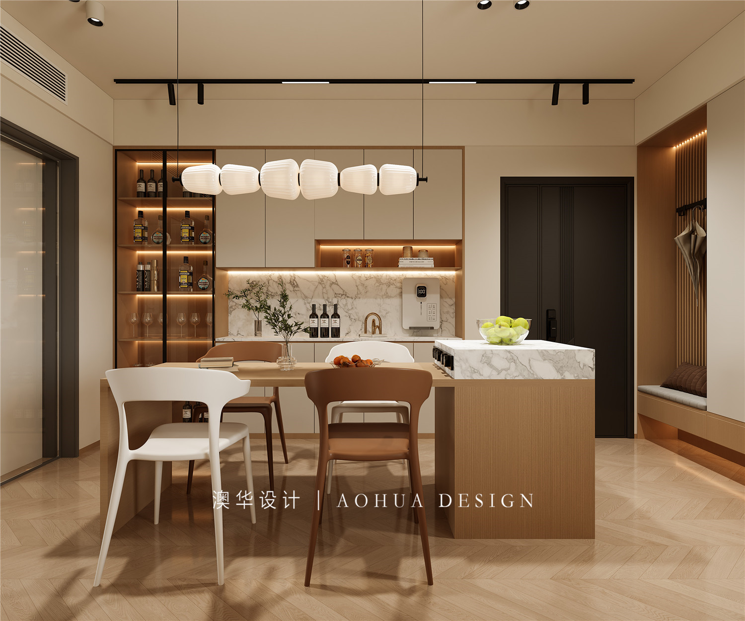 湾郡装修,现代原木风格装修