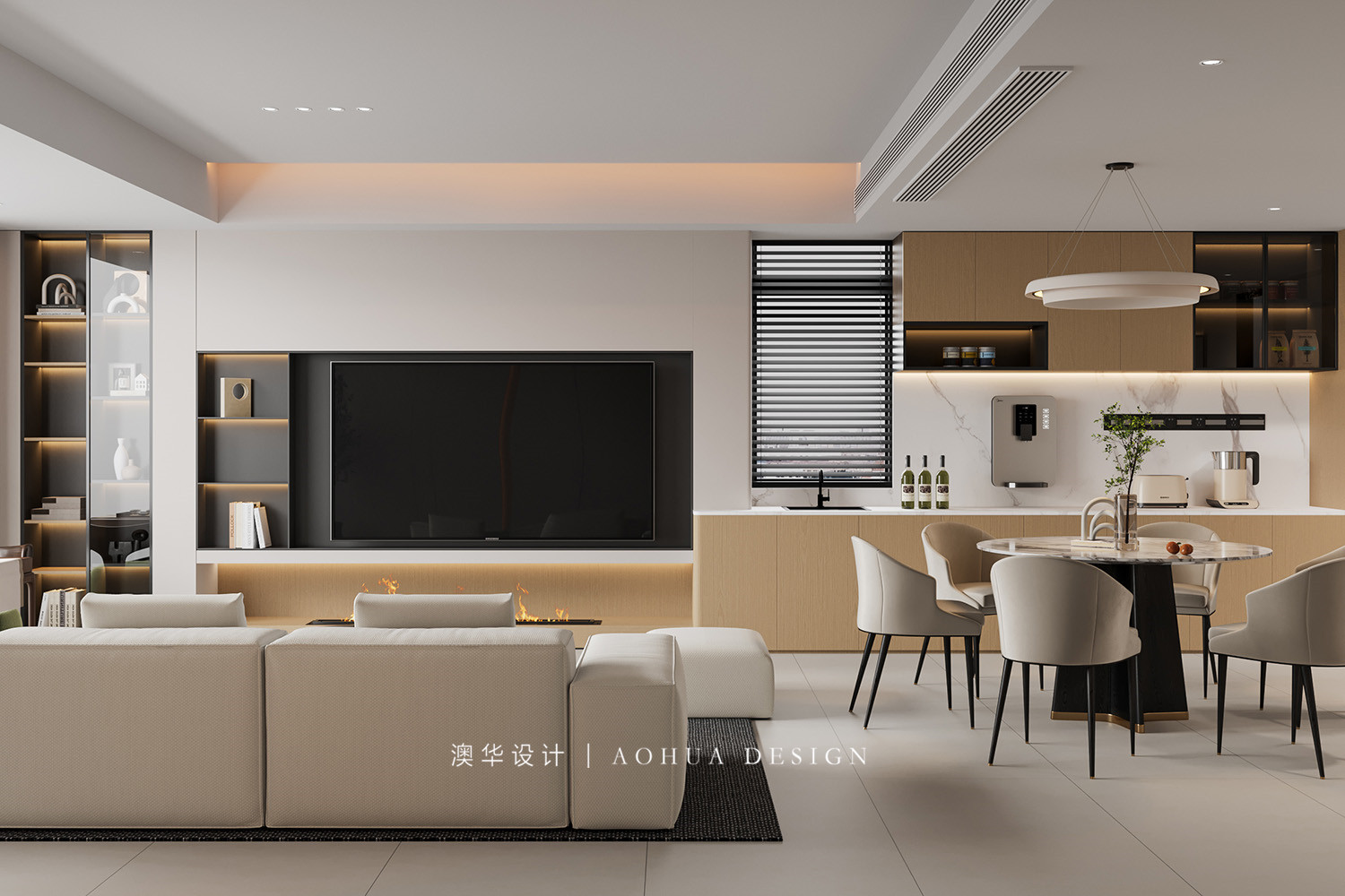 武汉别墅装修设计,现代原木风格设计