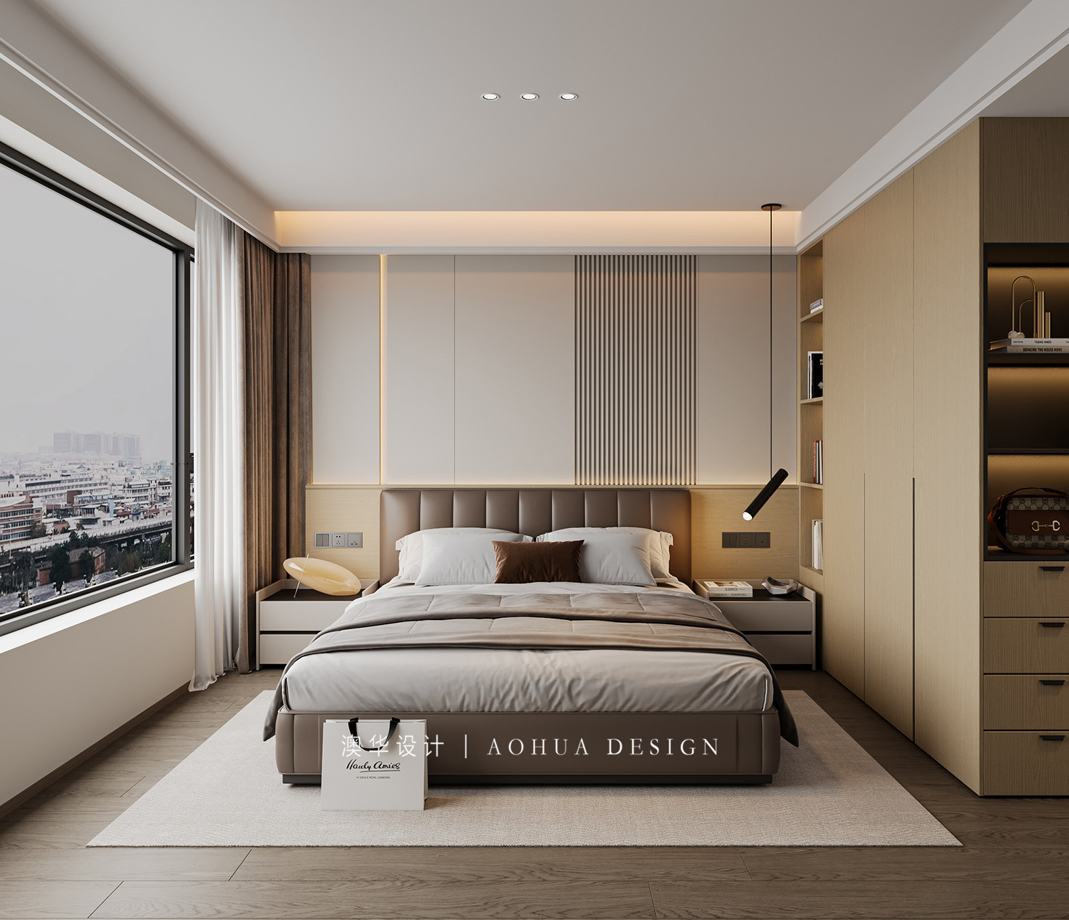 武汉别墅装修设计,现代原木风格设计