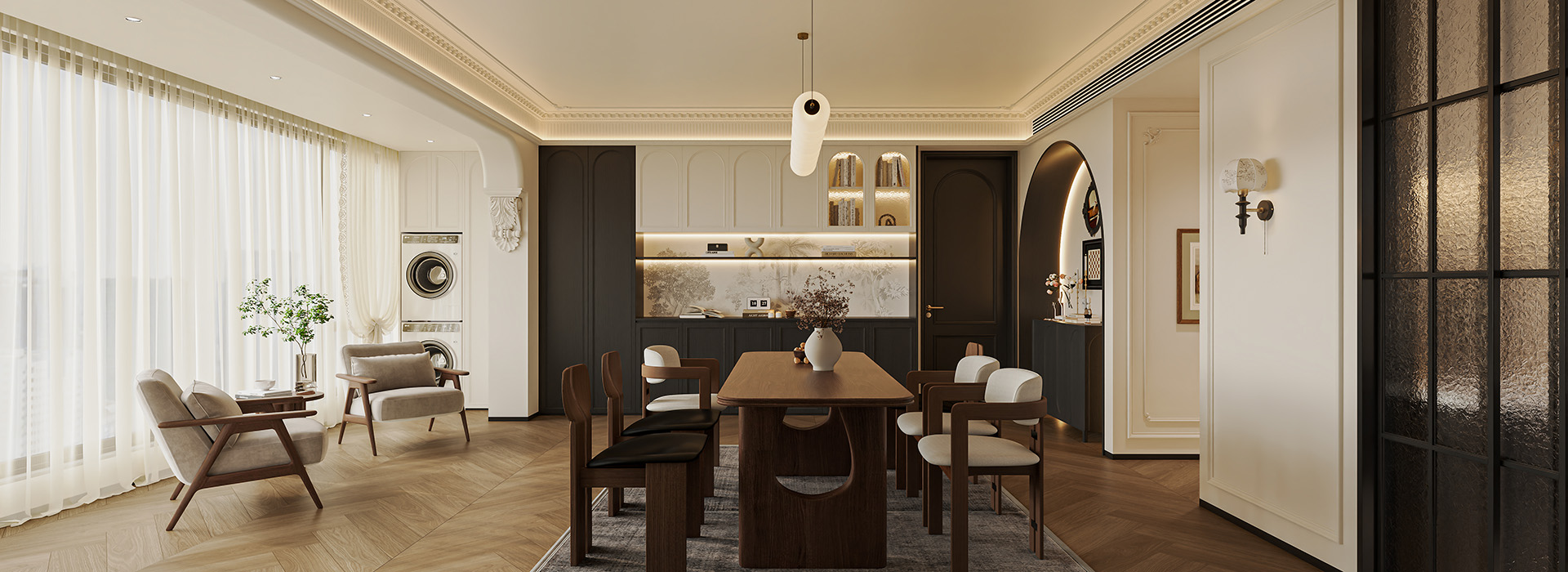 育才里装修,法式复古风格