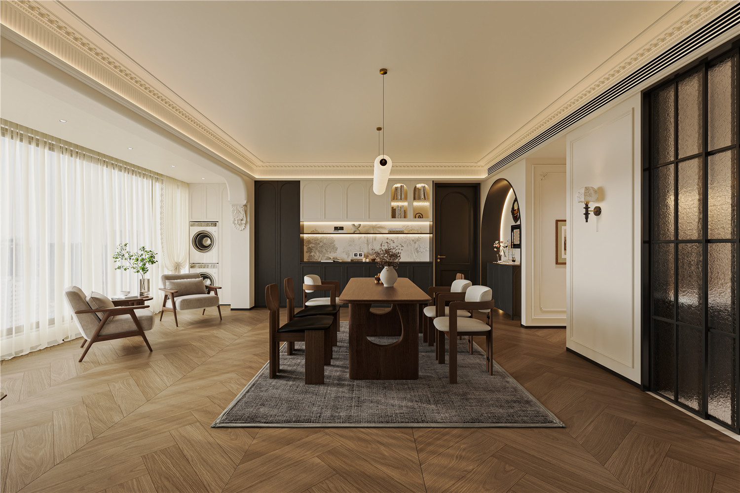 育才里装修,法式复古风格