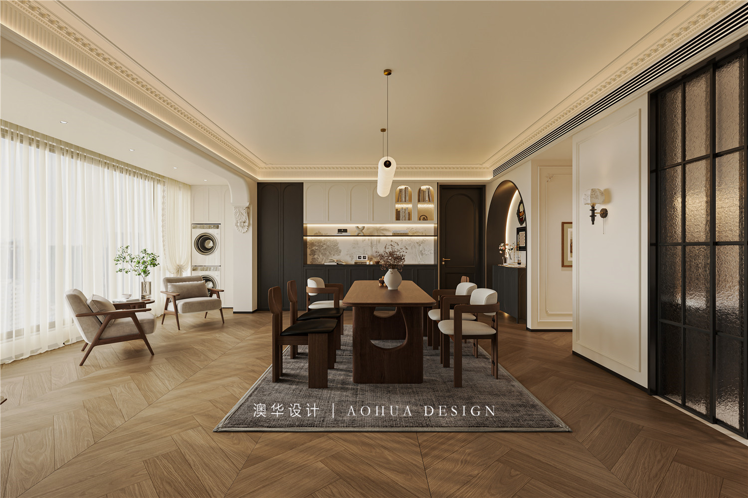 育才里装修,法式复古风格