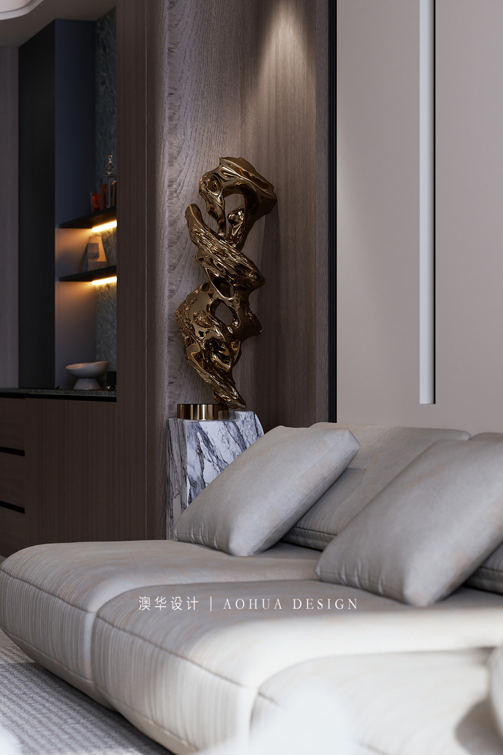 武汉润府装修,意式轻奢风格